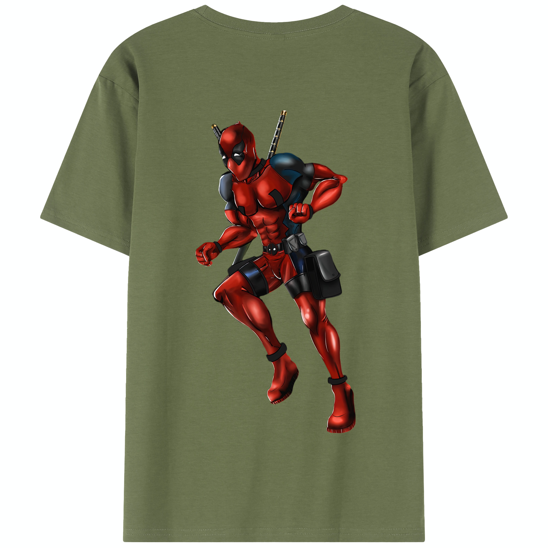 （画像用） Deadpool デッドプール 綿100％半袖Tシャツ（背面プリント）